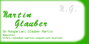 martin glauber business card